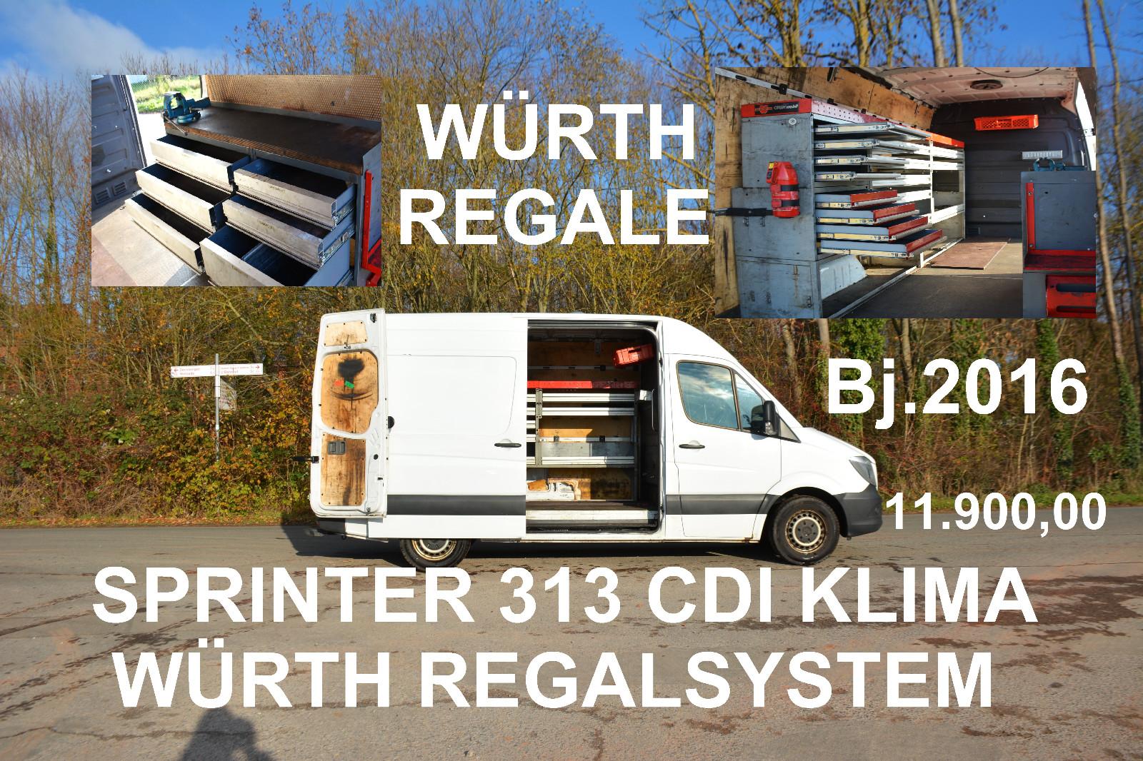 Mercedes-Benz 313CDI WÜRTH SERVICEMOBIL WERKSTATTWAGEN REGALEN