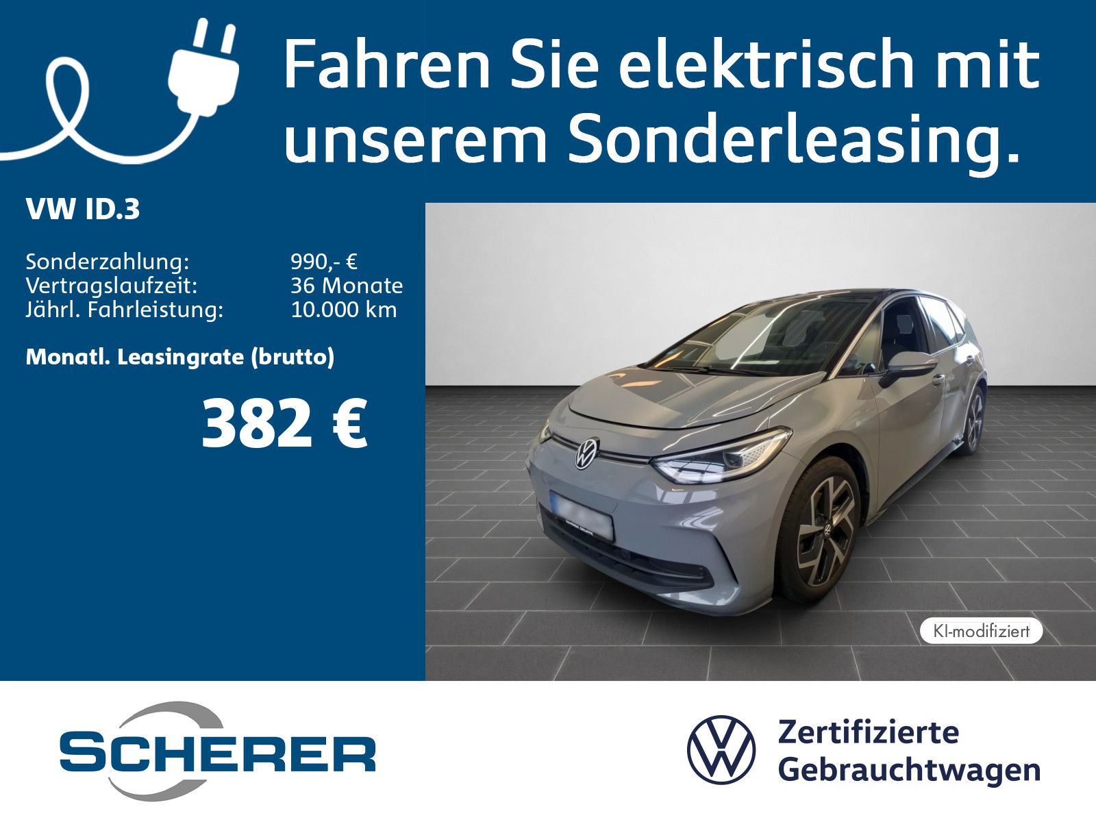 Volkswagen ID.3 Pro 58 kWh SOH 91% 19 in Anthrazit gla foto 1