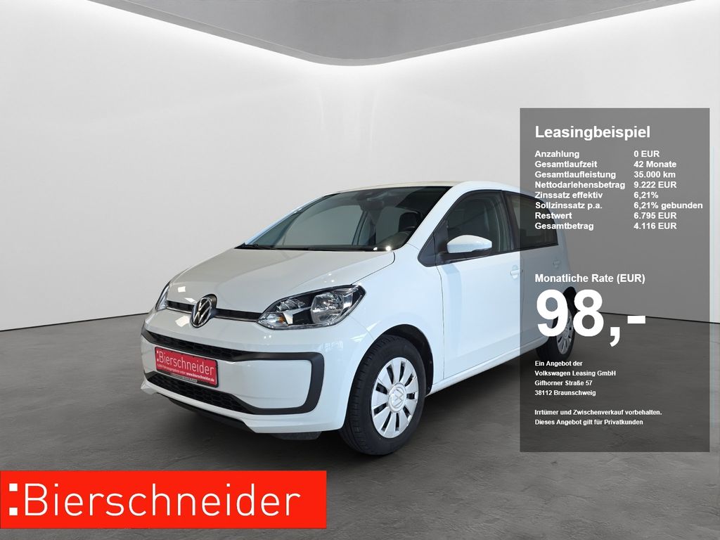 Volkswagen UP! 1.0 65 PS MOVE up! +KlIMA+4 TÜREN+USB+MFA