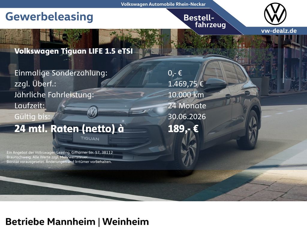 Tiguan Life 1.5 eTSI DSG Klima ALU ACC LED DAB