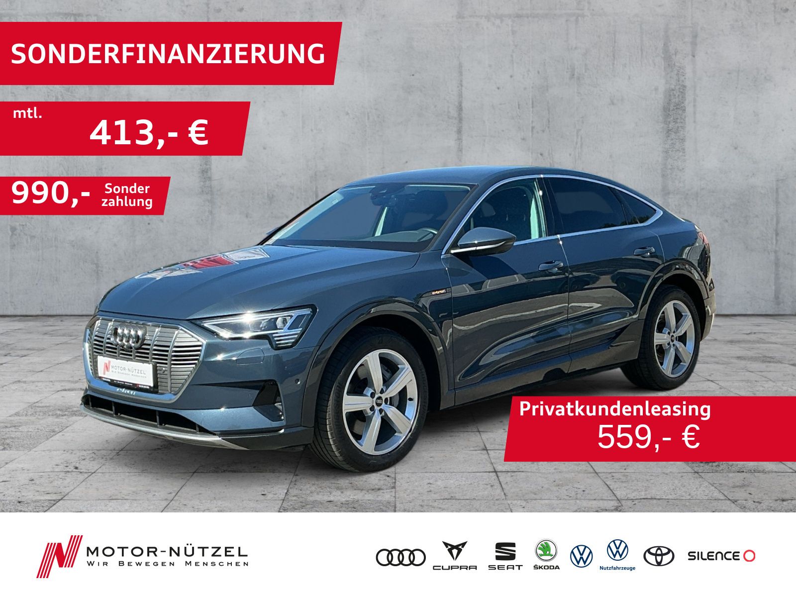 Audi e-tron Sportback 55 QU ADVANCED MATRIX+NAVI+AHK