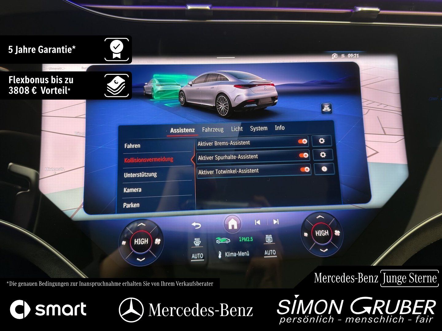 Fahrzeugabbildung Mercedes-Benz EQE 43 4M AMG Hyper Pano HUD Massage Md2025