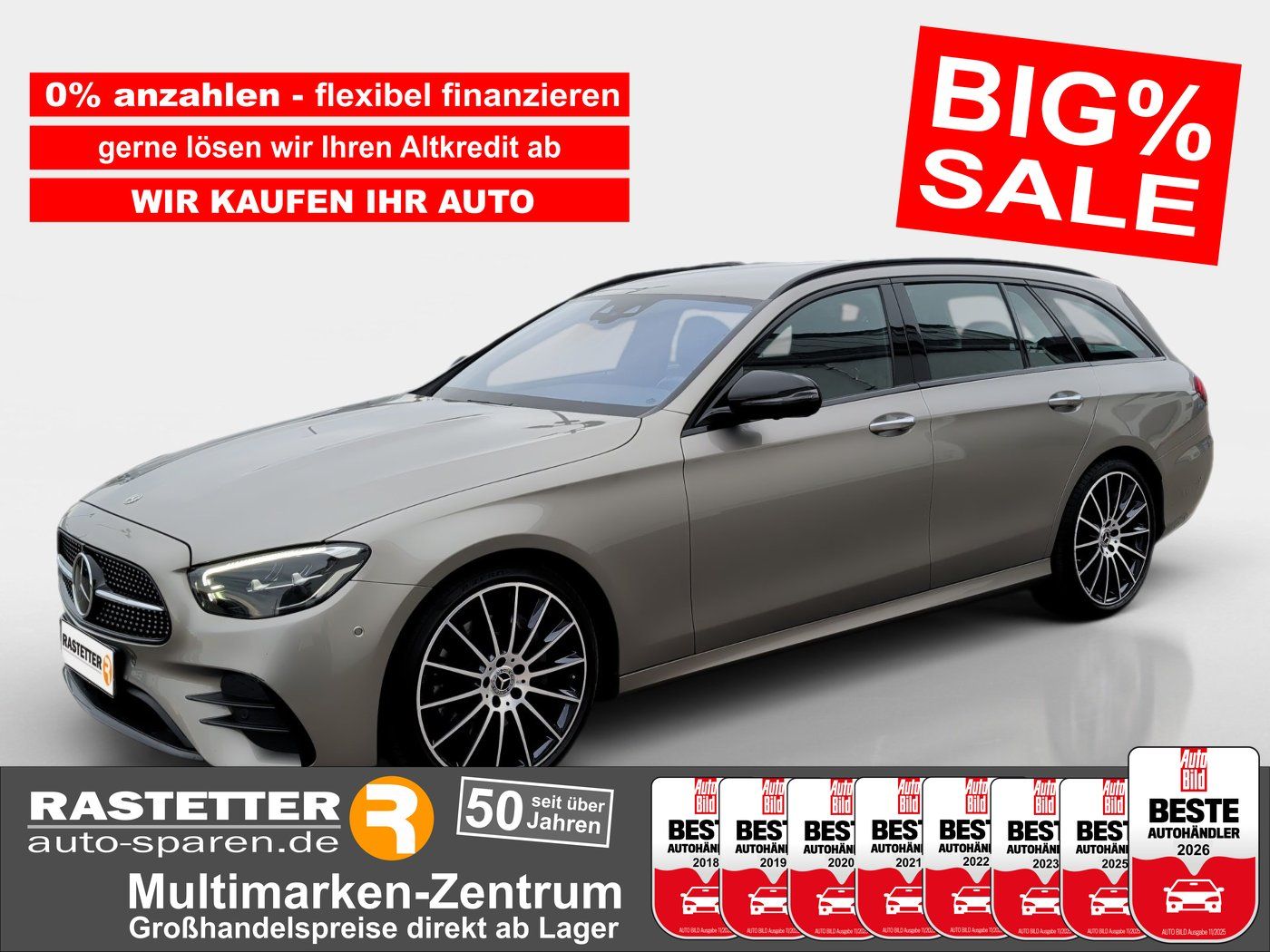 MERCEDES-BENZ E 220 d T 2xAMG Distro+Night+Leder+360+Burm