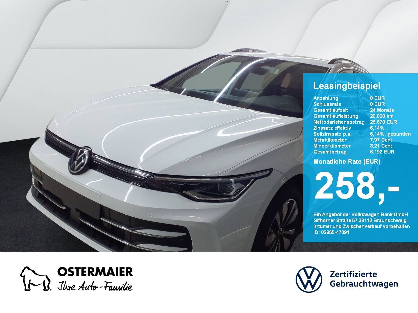 Volkswagen Golf VIII Variant GOAL 1.5TSI 150PS ACC.AHK.KAME