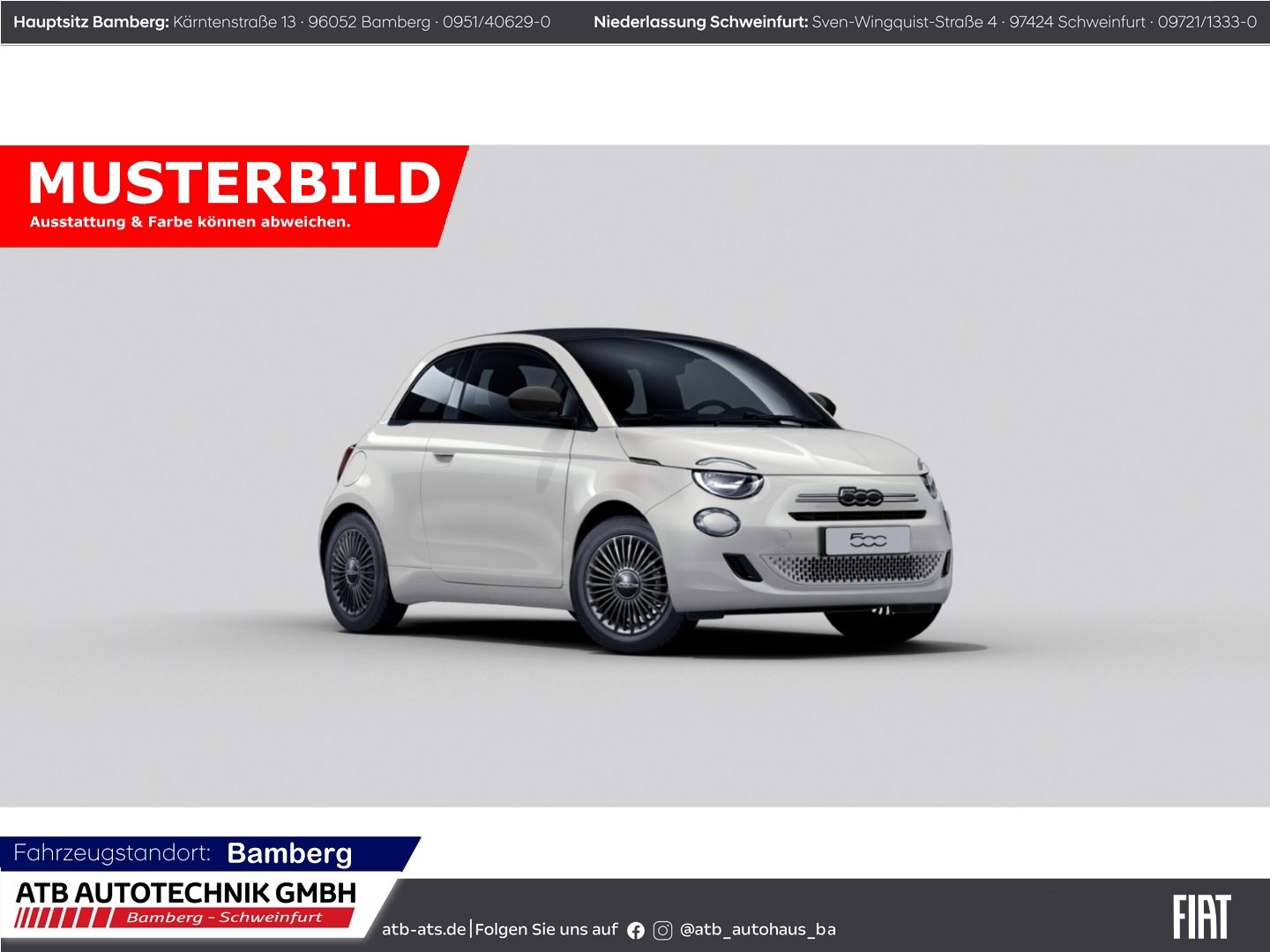 Fahrzeugabbildung Fiat 500 Cabrio ICON K-Paket, RÜCKFAHRK.  SITZHEIZUNG