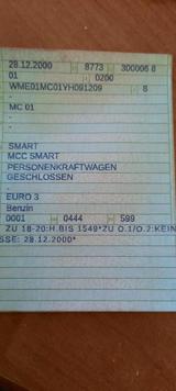 Smart Verkaufe Smart 600 mit neu motor. 10000km. - gebrauchte Smart ForTwo aus dem Jahr 2000