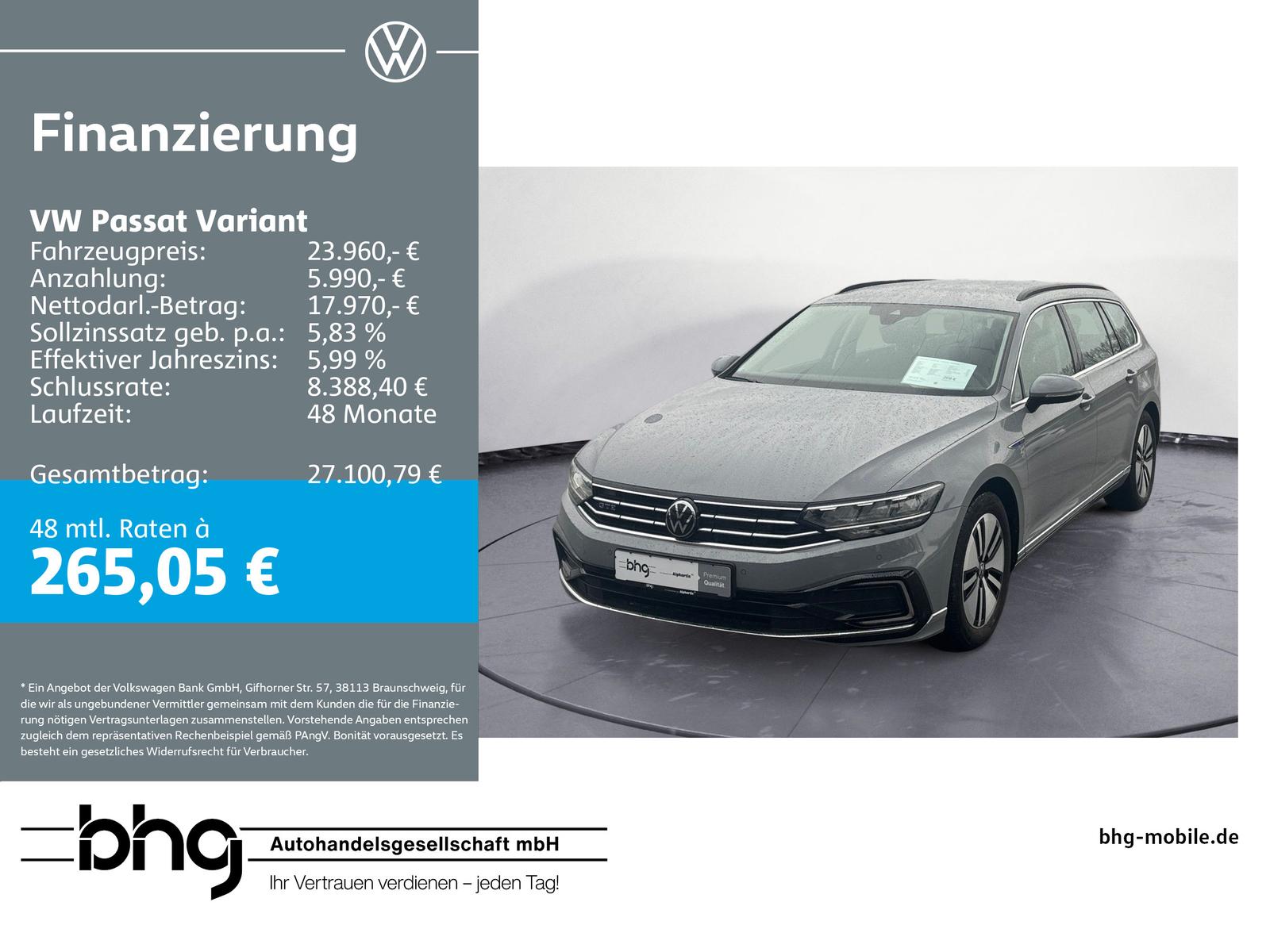 Volkswagen Passat Variant 1.4 TSI Plug-In-Hybrid DSG