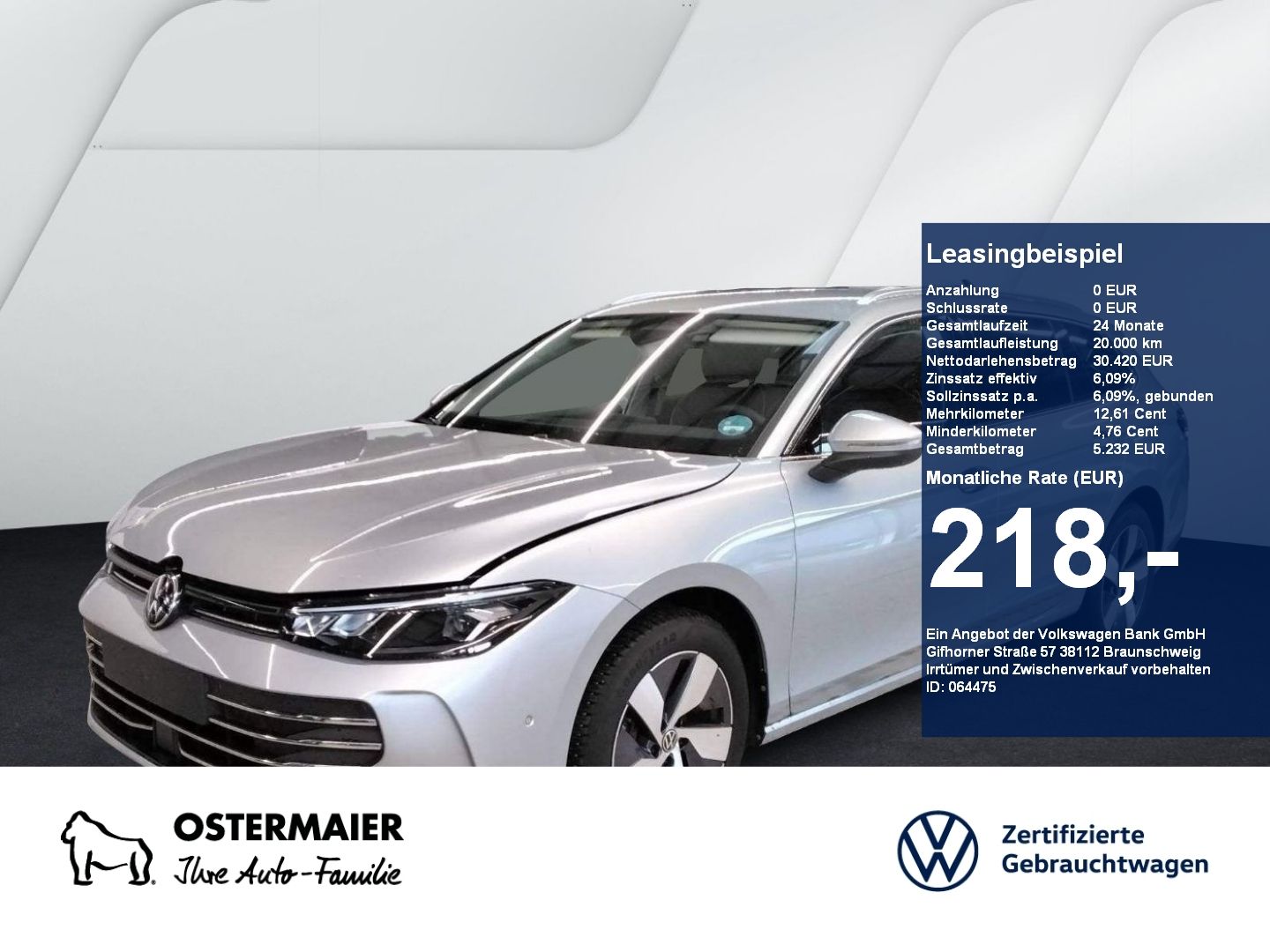 Volkswagen Passat Variant BUSINESS 1.5TSIe 150PS DSG NP.52T
