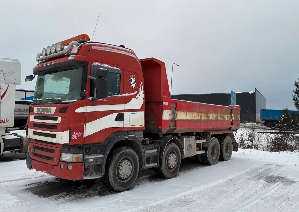 Scania R480, 8x4 TIPPER, MANUAL, FULL STEEL