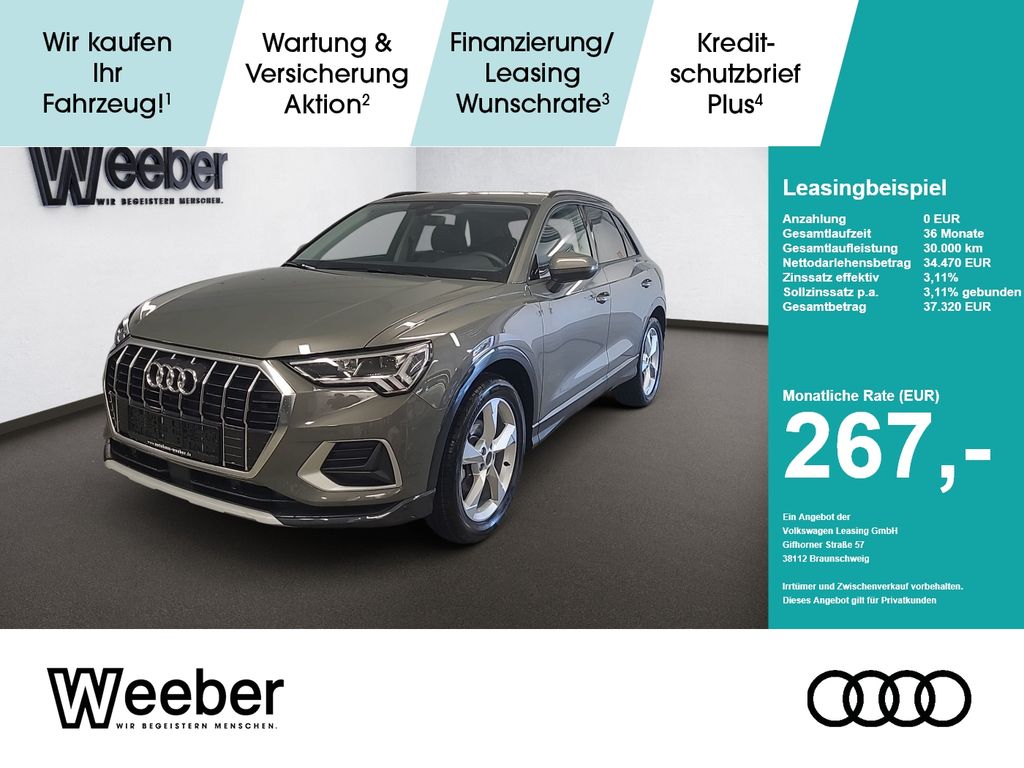 Audi Q3 *PANO*AHK*NAVI*LED*KESSY*SHZ*19ZOLL*5J GAR