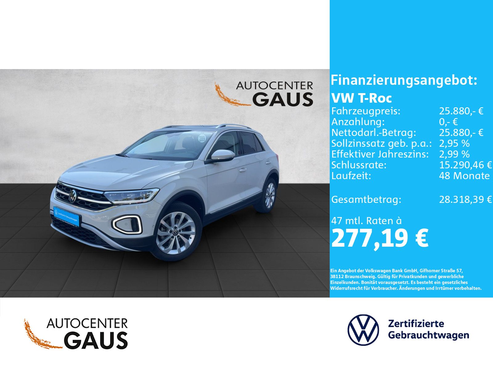 T-Roc Style 1.5 l TSI DSG Pano*Navi*ACC*IQ-Light