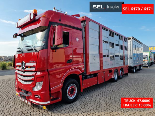 Mercedes-Benz Actros / Durchladezug / 3 Stock / Lenkachse