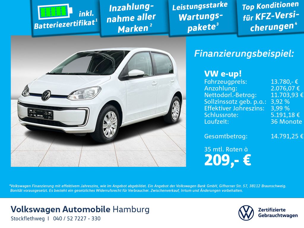 Volkswagen e-up! move up! Klima Radio DAB+ CCS-Ladedose
