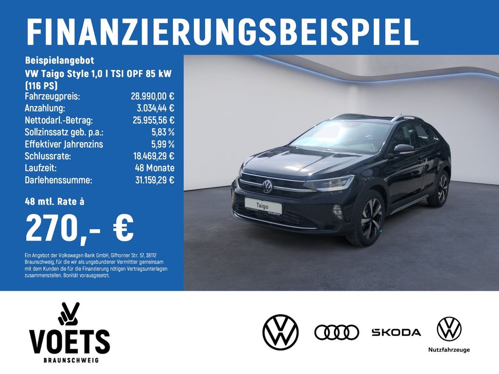 Taigo Style 1,0 l TSI OPF 85 kW (116 PS) MATRIX-
