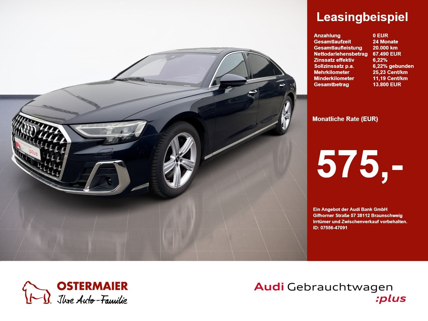 Audi A8 LANG 60 TFSIe 462PS NP:162tEUR! TV.PANO.HuD.L