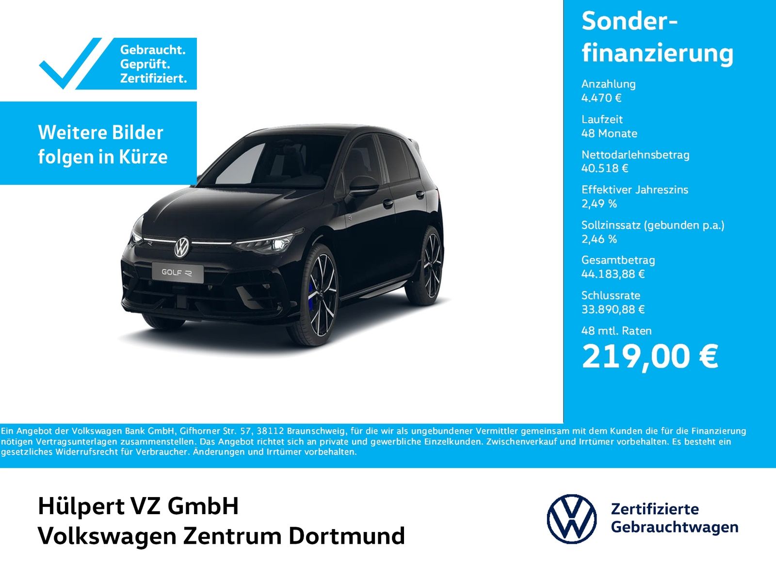 Volkswagen Golf VIII 2.0 R BLACK STYLE 4X4 LEDER PANO LM19 foto 1