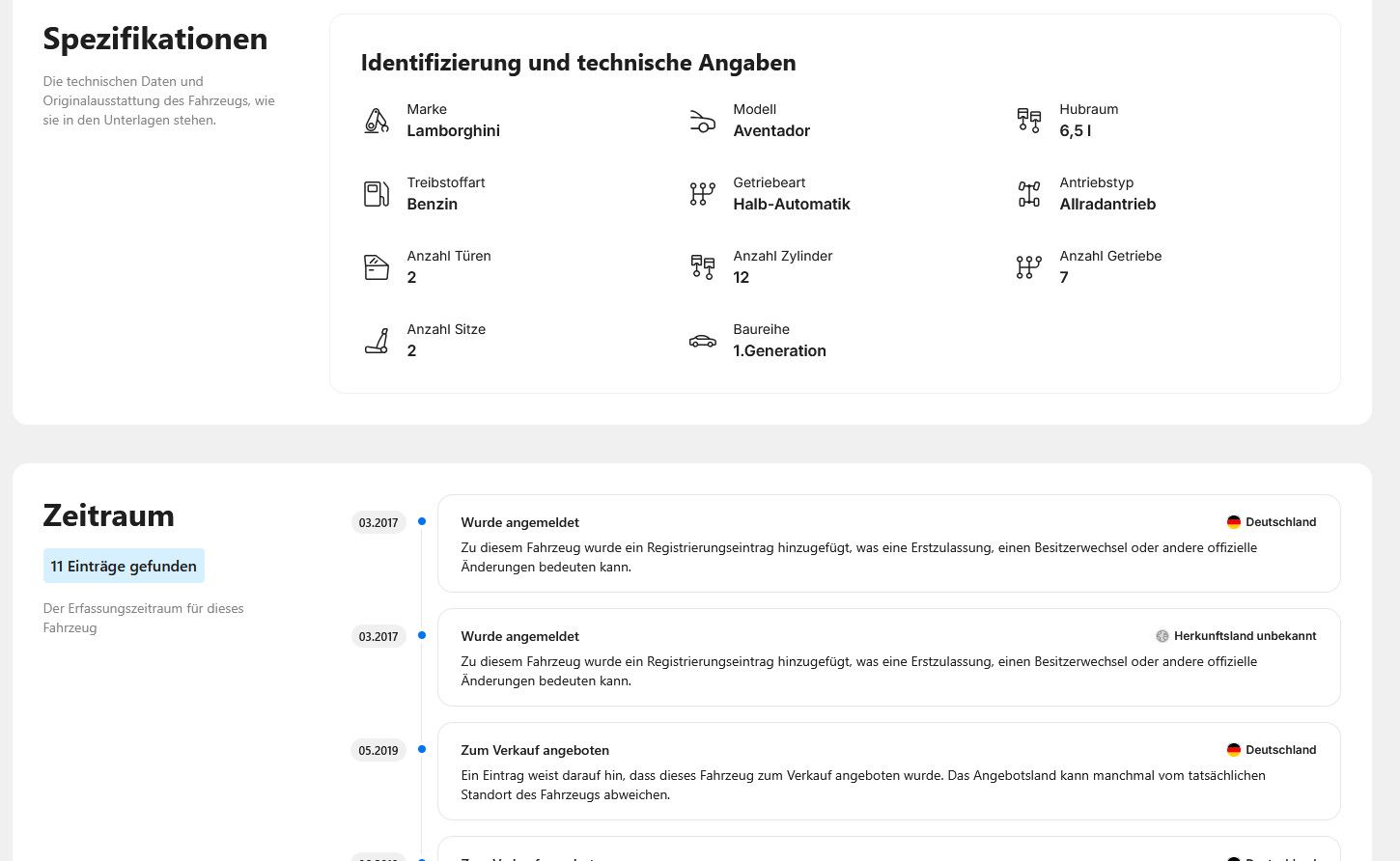 Fahrzeugabbildung Lamborghini Aventador LP 750-4 SV Superveloce Lift Carbon