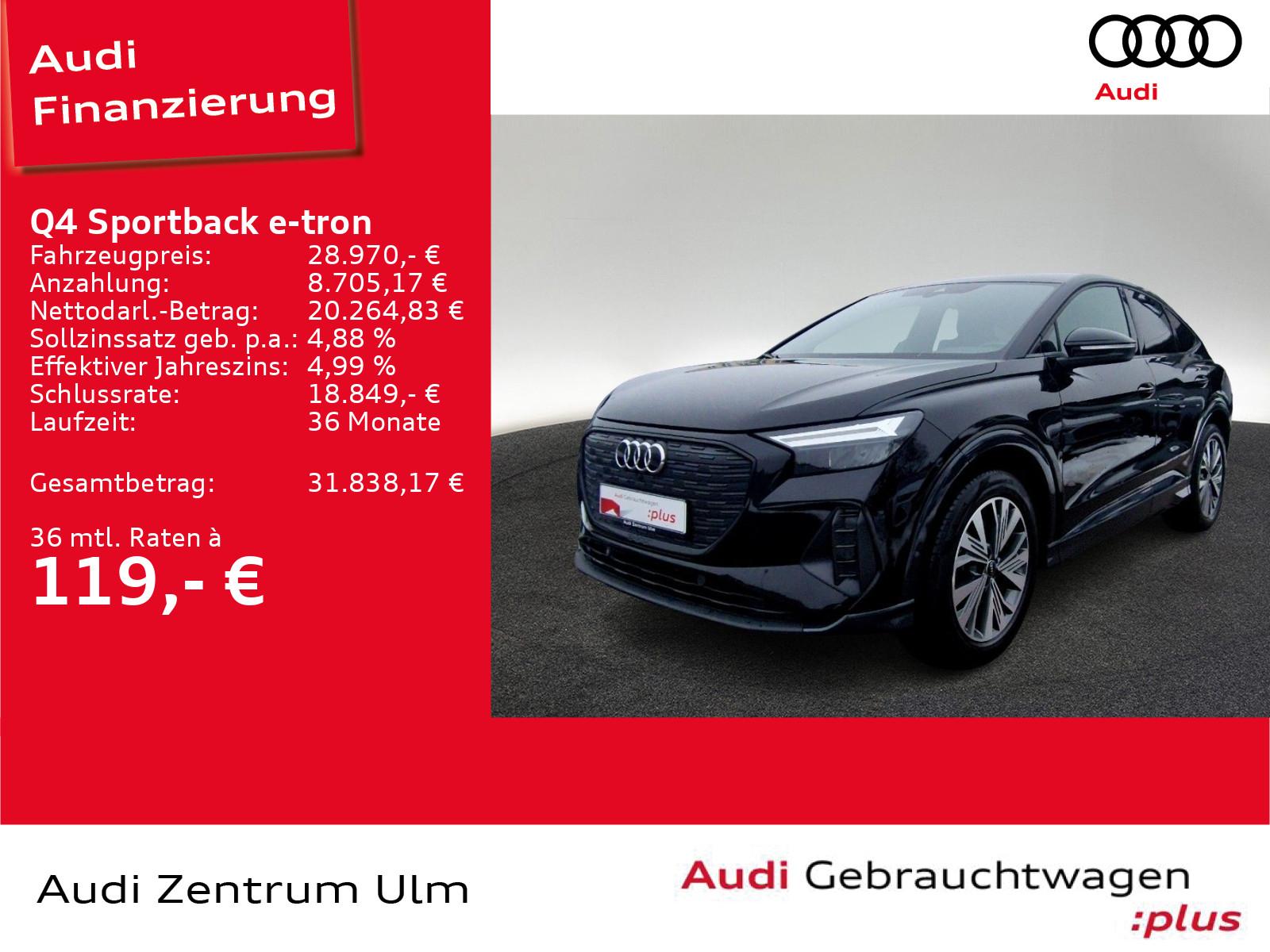 Audi Q4 Sportback e-tron 40 S-Line Black 19 NAVI RFK