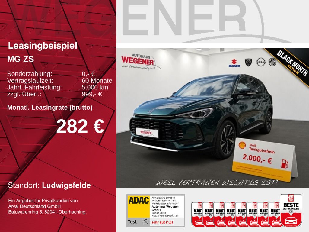 MG ZS Hybrid+ Lux MY26 BLACK MONTH 2000€ Gutschein