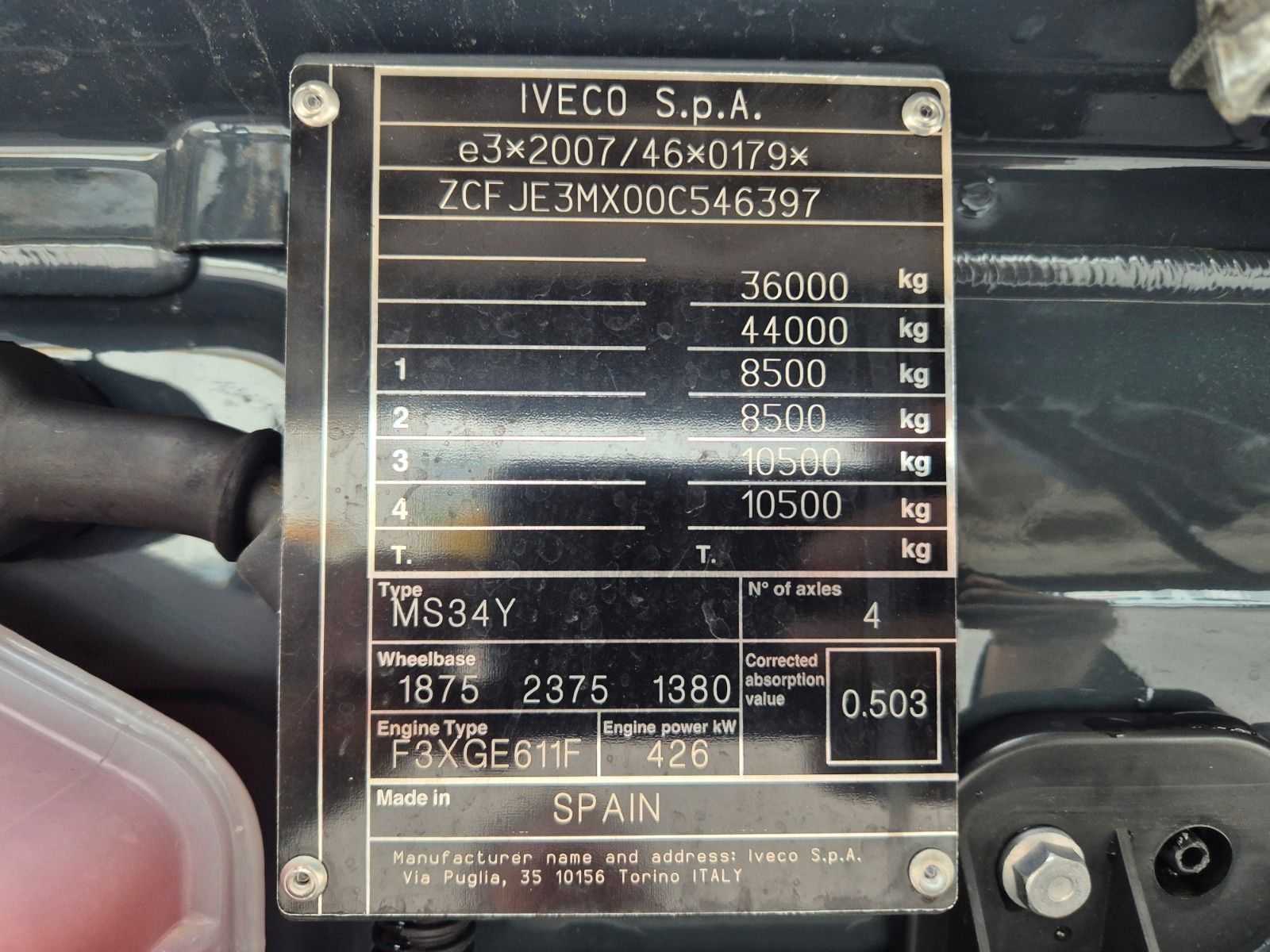 Fahrzeugabbildung Iveco AS360X58Z HR ON+ 8x4 Meiller Bordmatic AHK