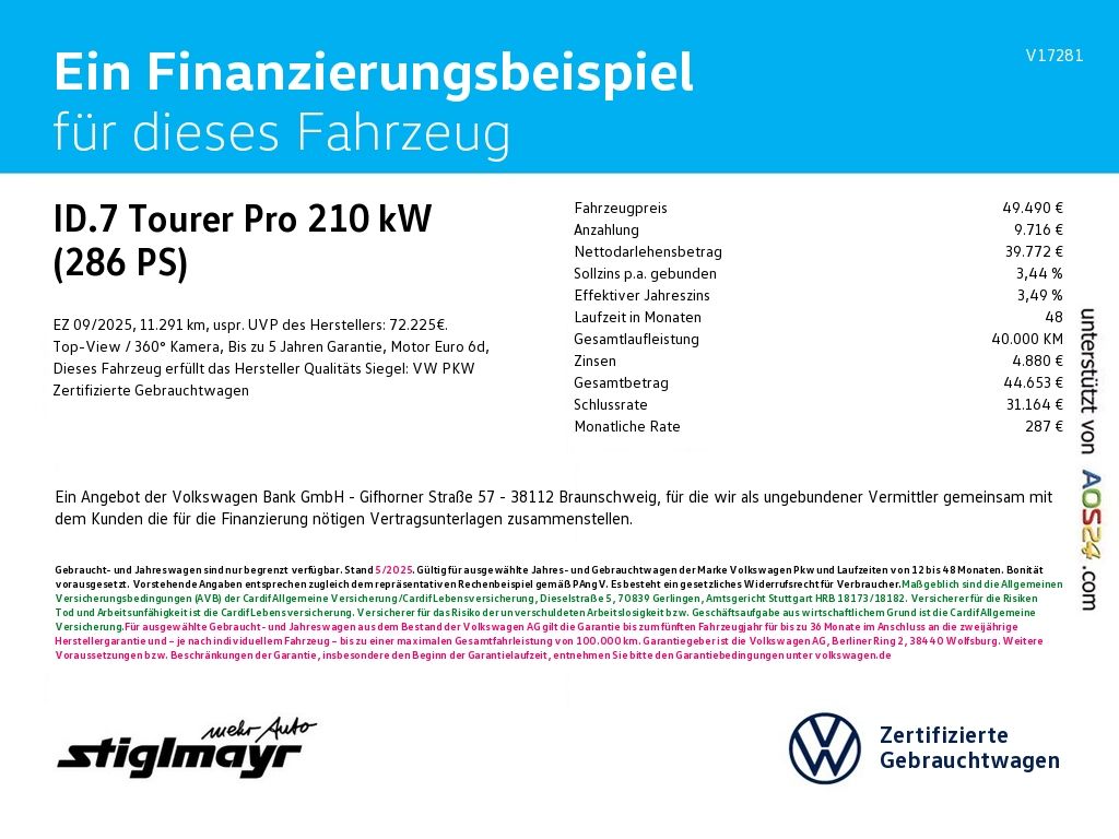 Volkswagen ID.7 Tourer Pro 82-kWh+ACC+AHK+HUD+IQ-LIGHT+NAVI imagem 2
