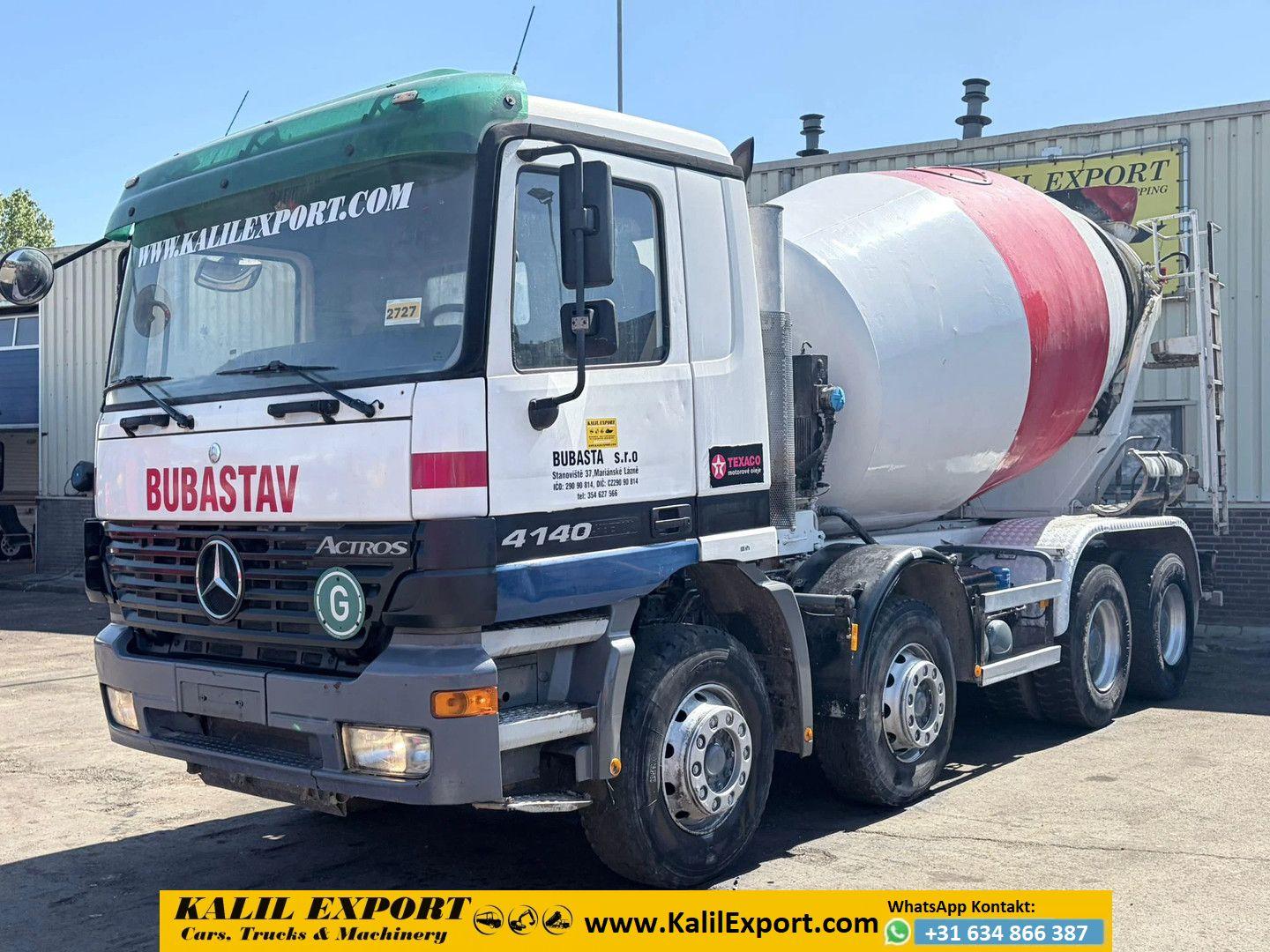 Mercedes-Benz Actros 4140 Concrete Mixer 8x4 EPS Gearbox 3 Ped