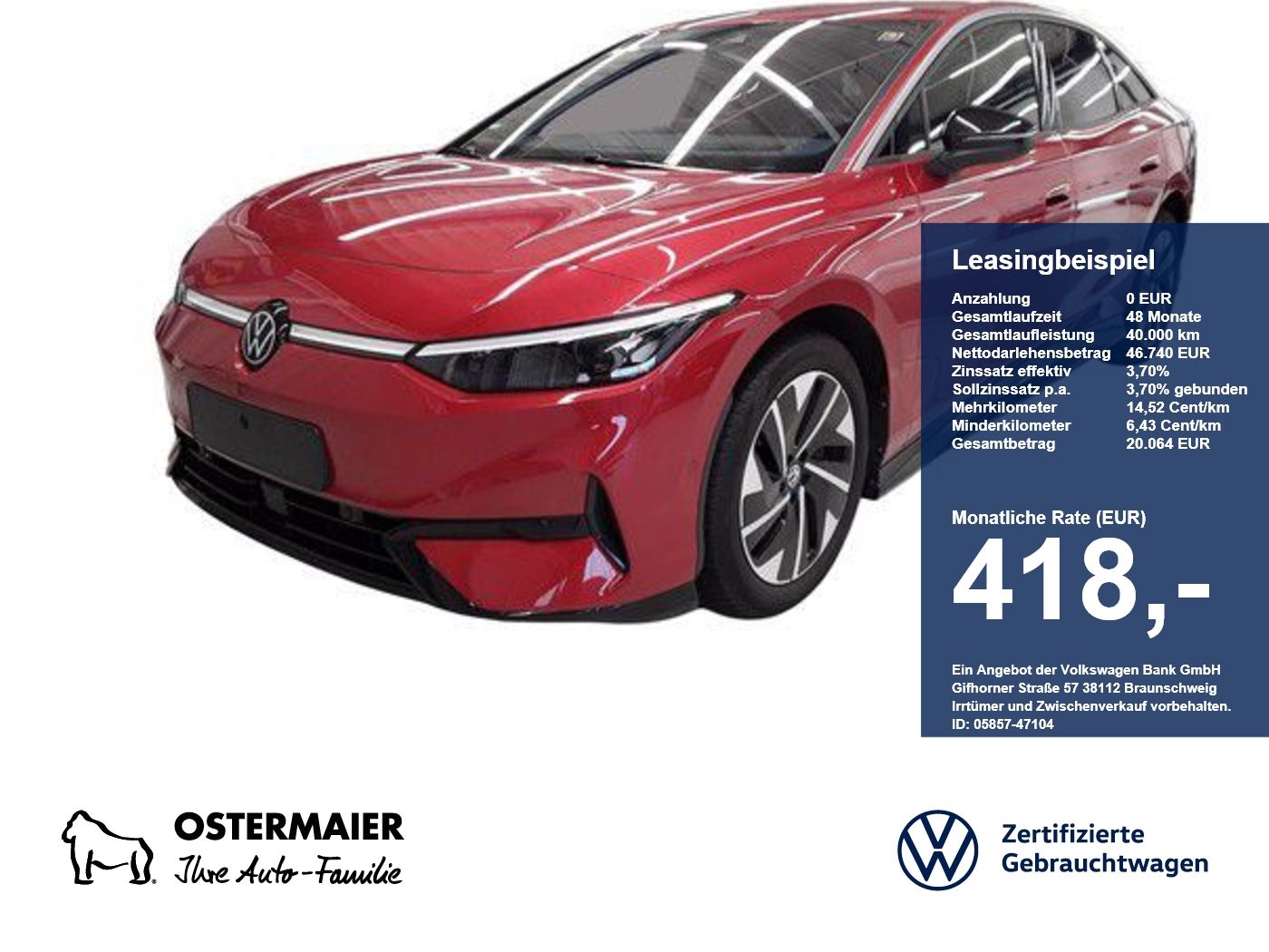 Volkswagen ID.7 PRO 286PS ACC.5J-G.WÄRMEPUMPE.AHK.AREA-VIEW