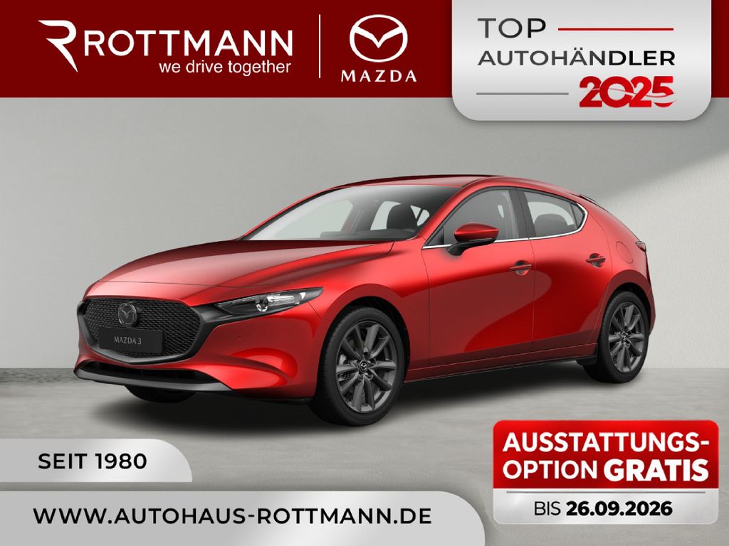 Mazda 3 2027 186ps Aut. CENTRE-Line NAV KeyLess Qi ACC