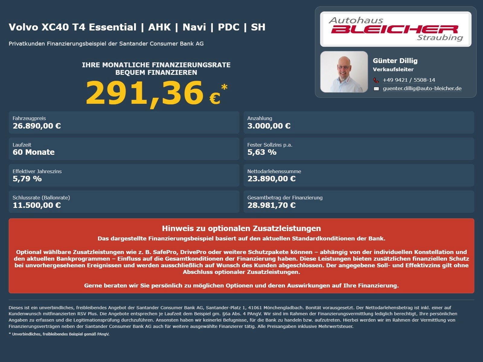 Fahrzeugabbildung Volvo XC40 T4 Essential | AHK | Navi | PDC | SH