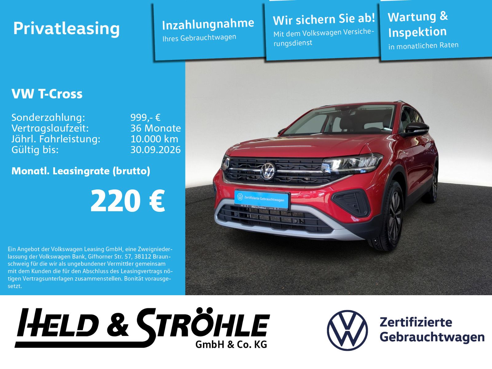 Volkswagen T-Cross GOAL 1.0 TSI AHK LED NAVI KAM PDC SHZ foto 1