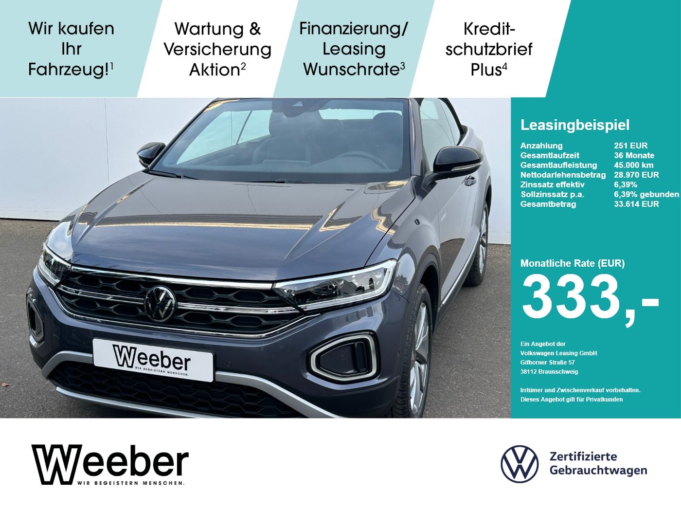 Volkswagen T-Roc Cabriolet 1.0 l TSI Energy Navi LED PDC foto 1