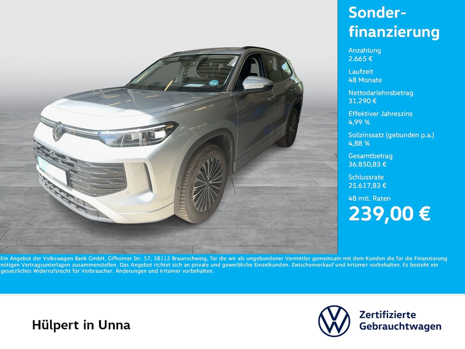 Volkswagen Tayron 1.5 eTSI LIFE 7SITZE 360CAM ACC LM18 NAVI