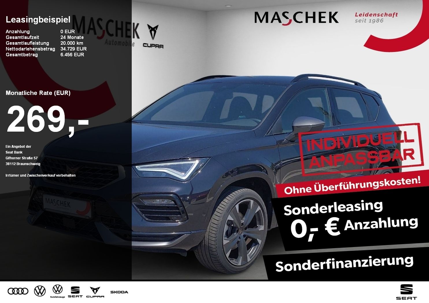 Cupra Ateca 2.0 TSI AHK LED ACC RearView Sitzh AHK ACC