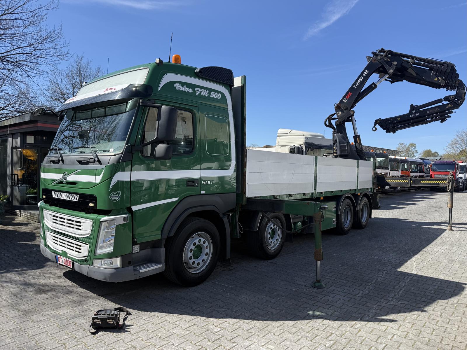 Volvo FM500 8X4 Kran Hiab 408 Jib bis 30 Meter