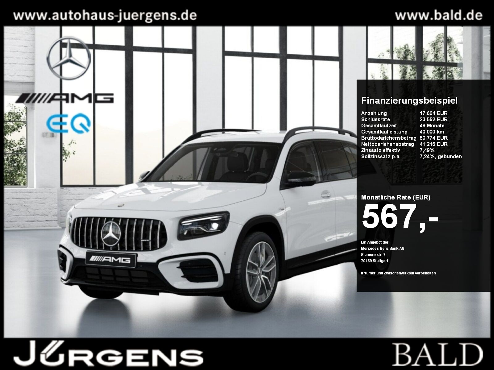 MERCEDES-BENZ GLB 35 AMG 4M 7.Sitzer/AMG-Leder/360/MLB/Memo/19