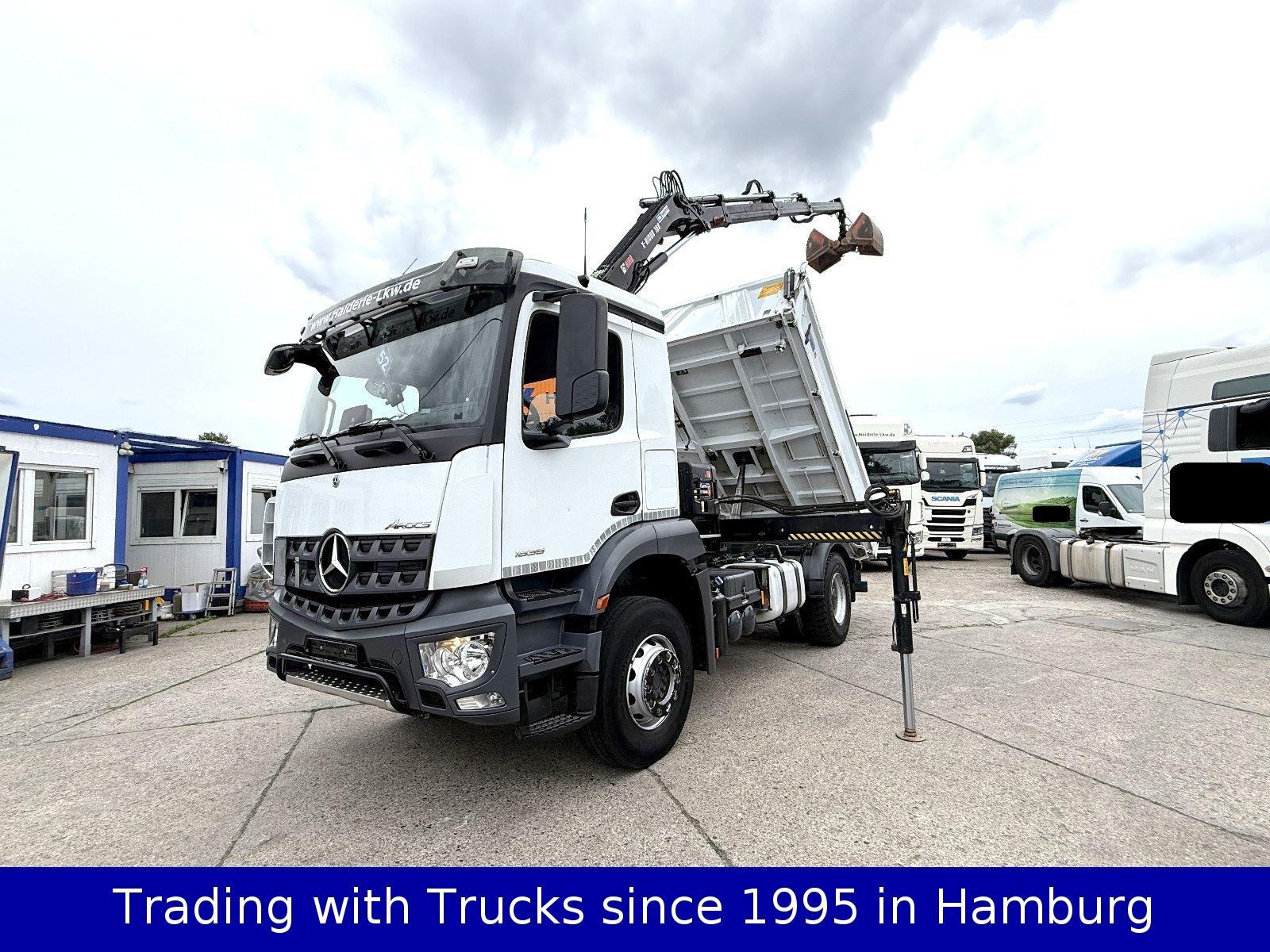Mercedes-Benz Arocs 1835 3-Seitenkipper+Kran Funk 1. Hand*TOP*