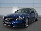 Mercedes-Benz C 180 T AMG Line *LED*BURM*KAM*LEDER*AHK* - Mercedes-Benz C 180: Blau, Limousine