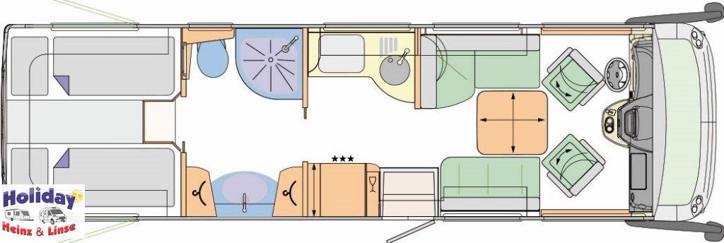 Concorde Charisma 850 L Hubstützen, Einzelbetten
