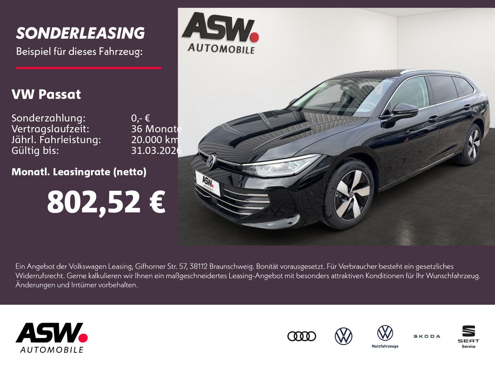 Volkswagen Passat Business 2.0 TDI SCR DSG AHK WKR