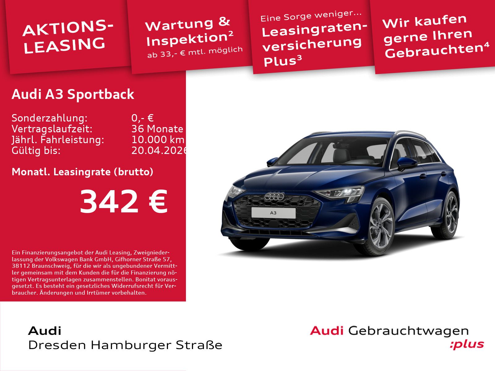 Audi A3 Sportback Advanced 30 TFSI S tronic Standh.