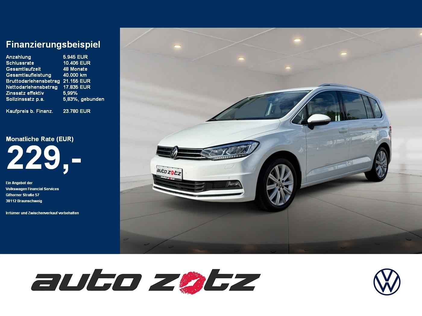 Volkswagen Touran Highline 1.5 TSI OPF 110 kW 6-Gang PDC,LM