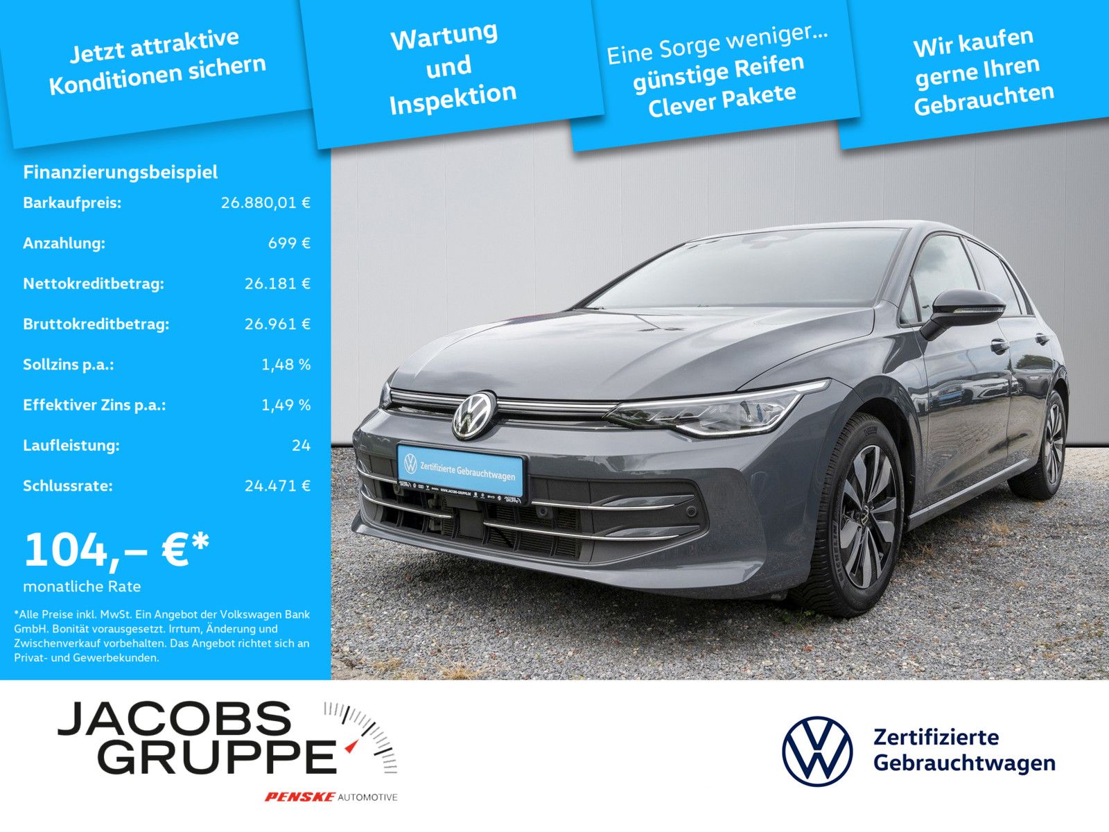 Volkswagen Golf VIII 1.5 eTSI 110 kW Goal Matrix LED/Navi/T