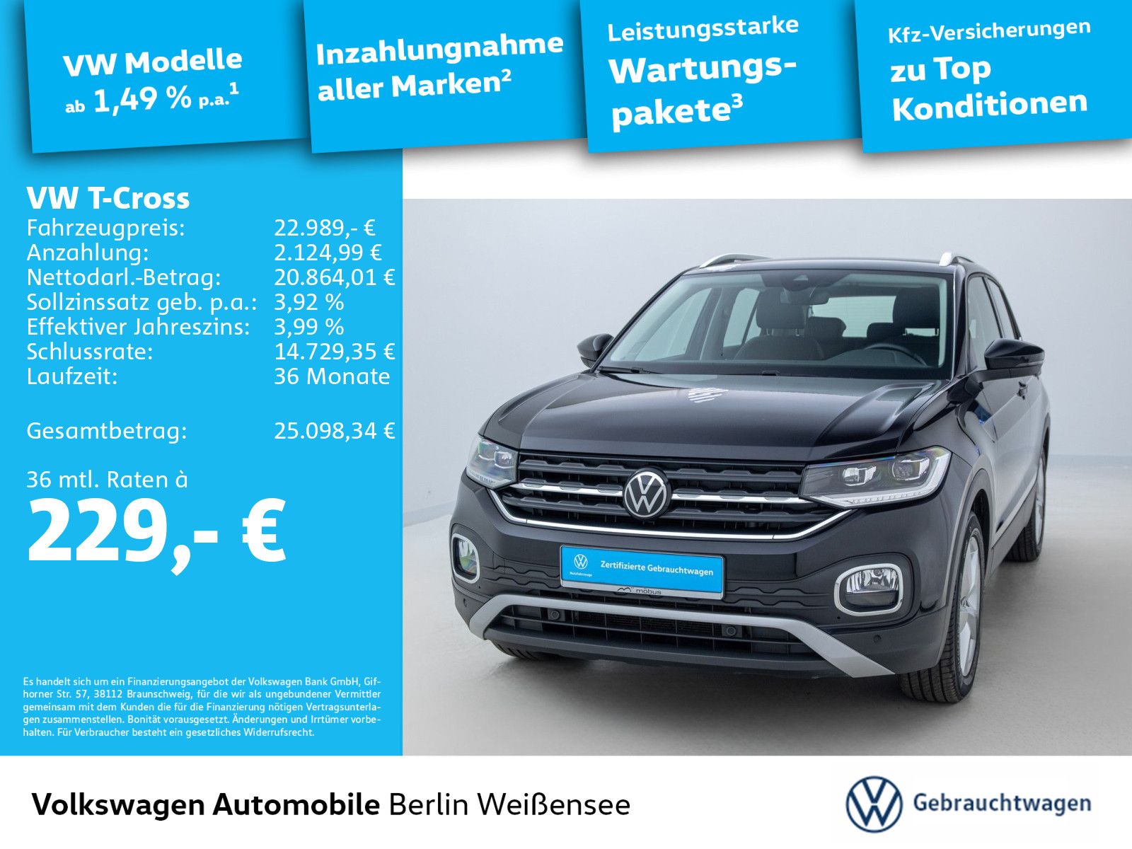 Volkswagen T-Cross 1.5 TSI Style*APP*NAV*SHZ*LANE*MFL*VC* imagem 2