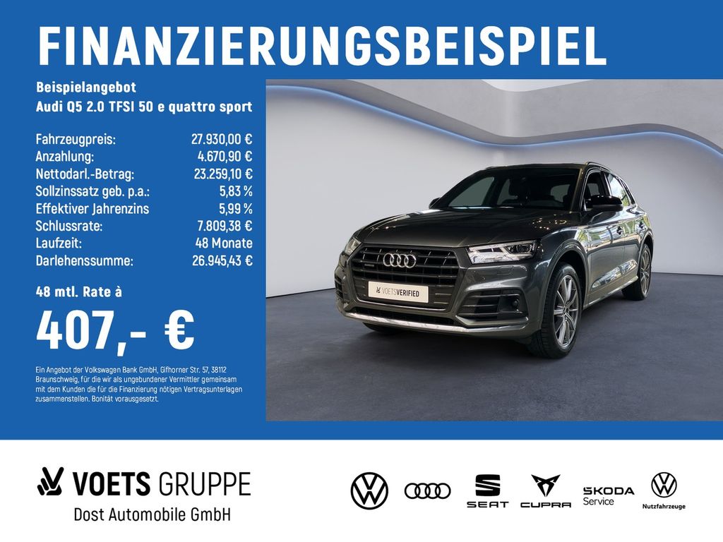 Audi Q5 2.0 TFSI 50 e quattro sport AHK+NAVI+SHZ+PANO