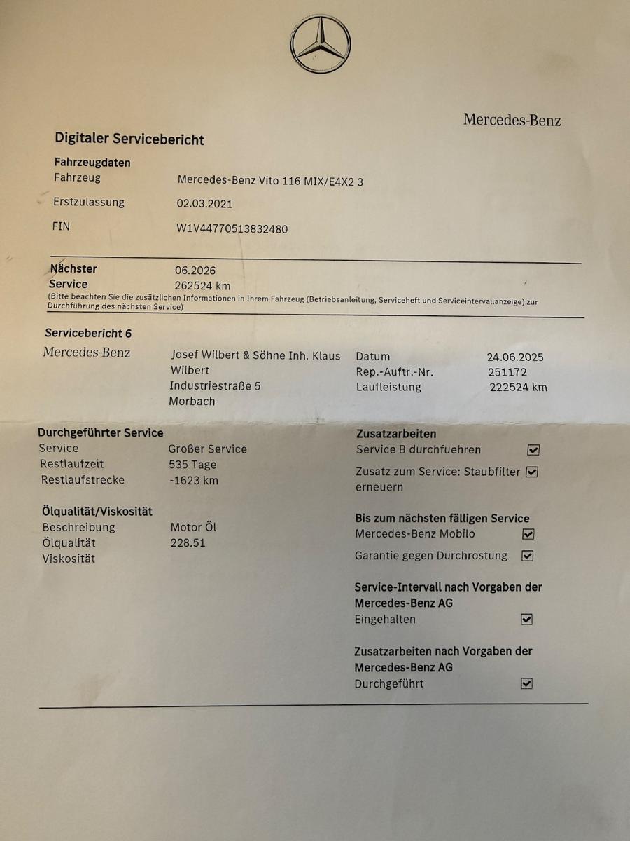Mercedes-Benz Vito Mixto 116 CDI 4x4 Aut. extralang+Navi+AHK+6