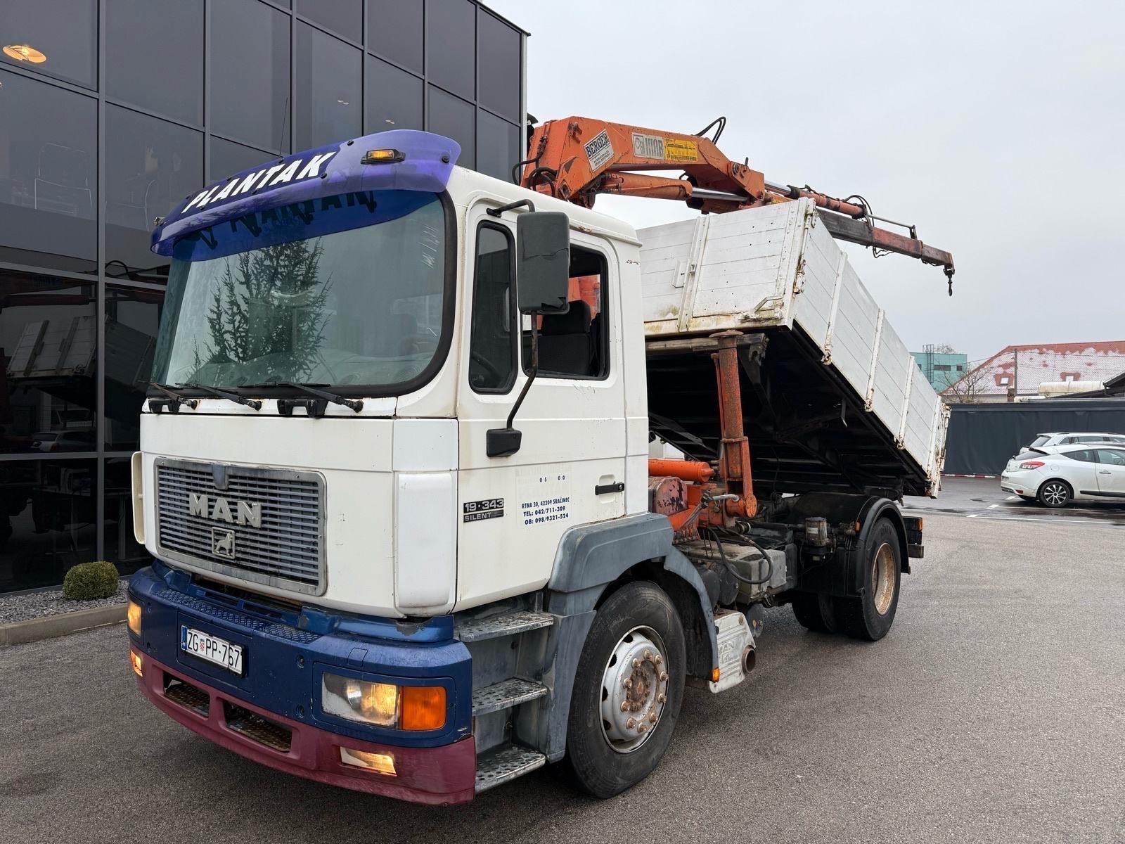 MAN 19.343 KIPPER + HIAB KRAN