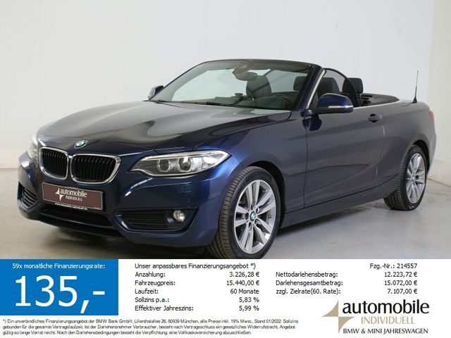 BMW 220d Cabrio Advant 1.Hd Navi H&amp;K Xen Kamera PDC