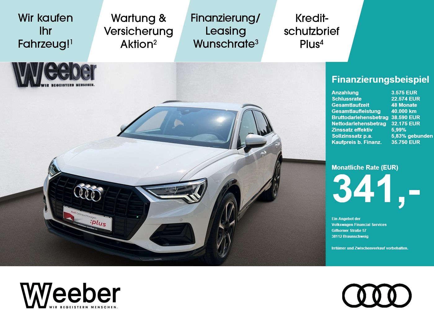 Audi Q3 *KAMERA*AHK*NAVI*BLACKSTYLE*5J GAR*KESSY*