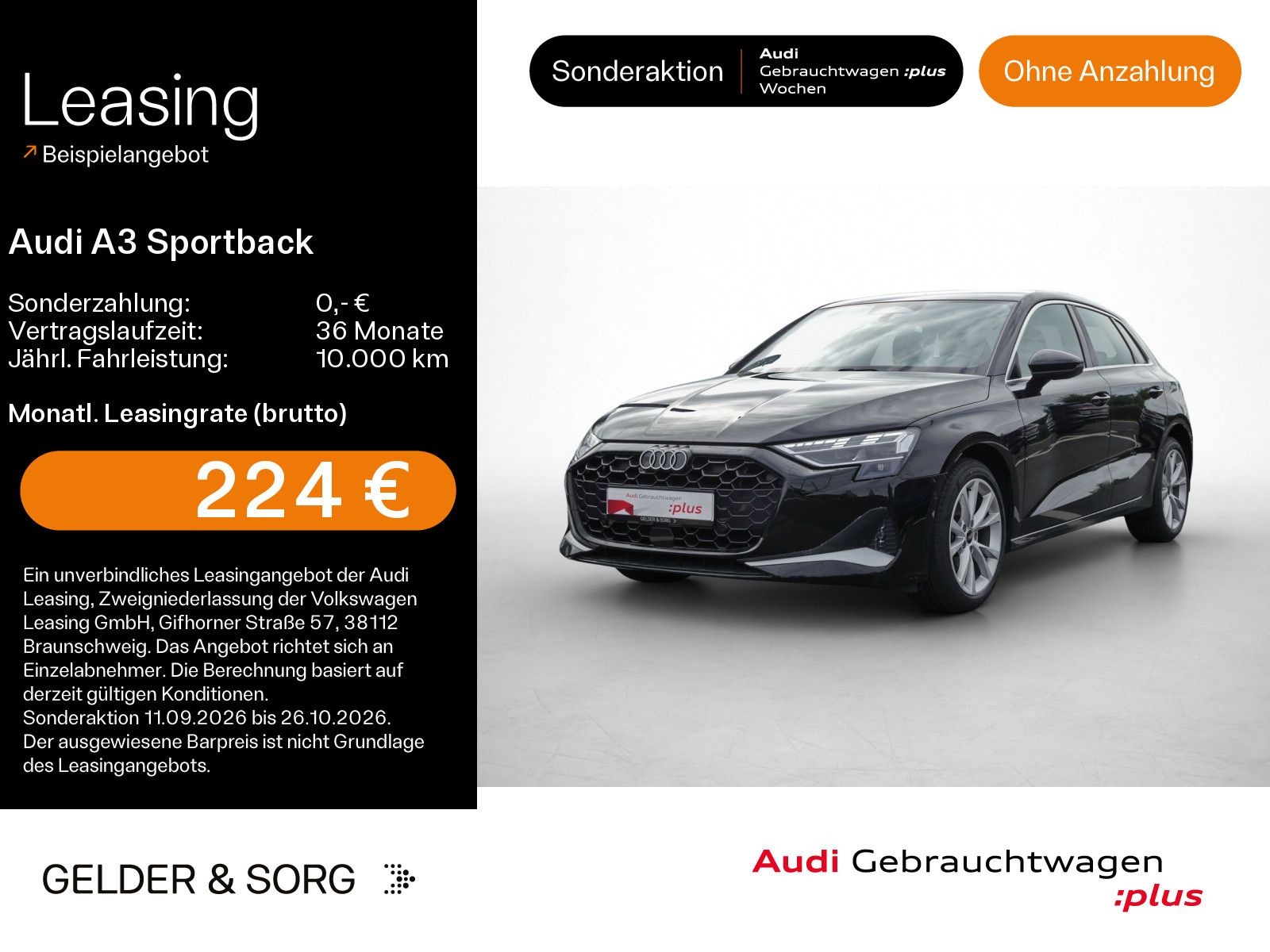 Audi A3 Sportback TDI 110 kW OhneZusatzkosten*LED*RFK