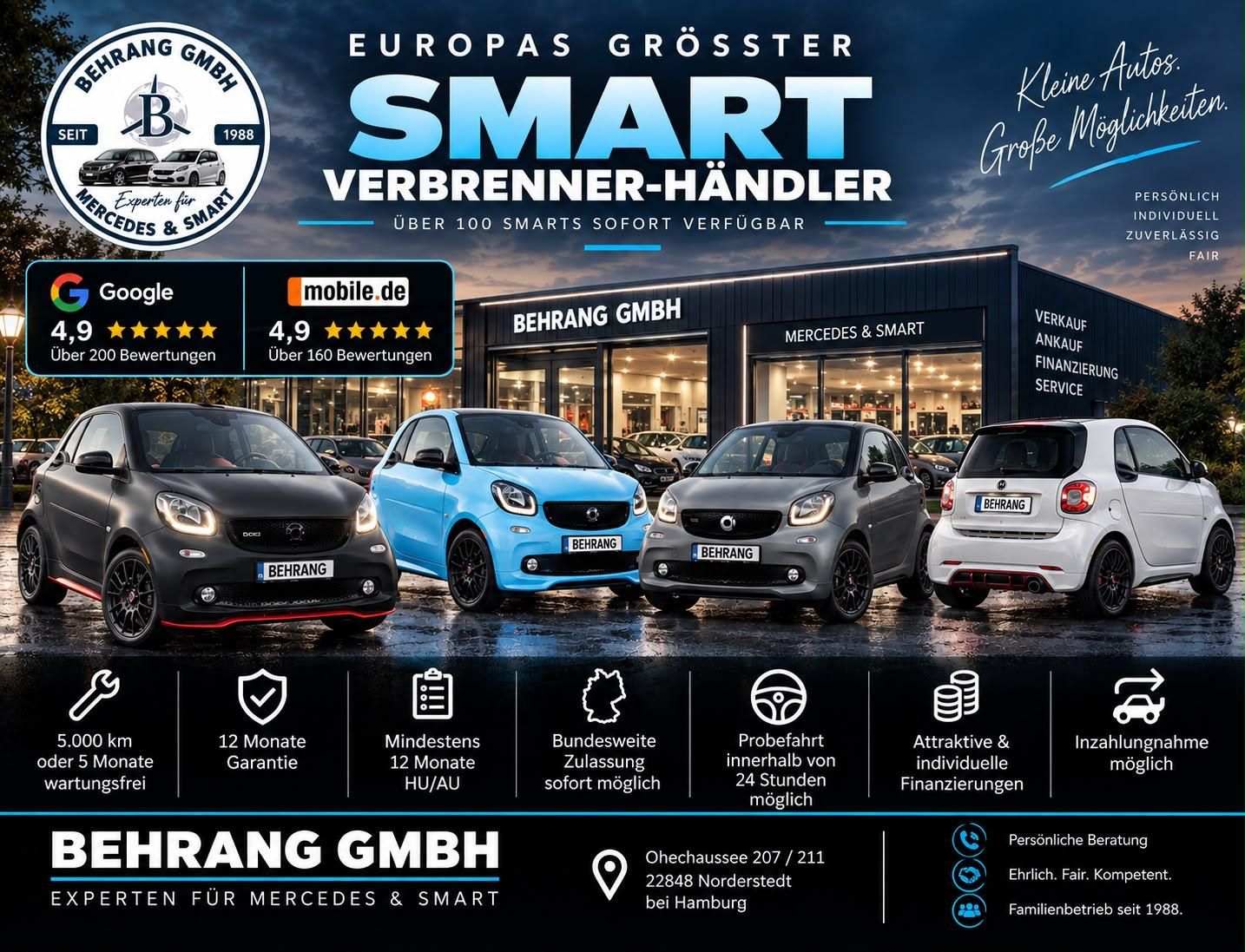 Smart ForTwo EQ*PRIME*22KW-LADER*PANO*LED*1.HAND* imagem 2